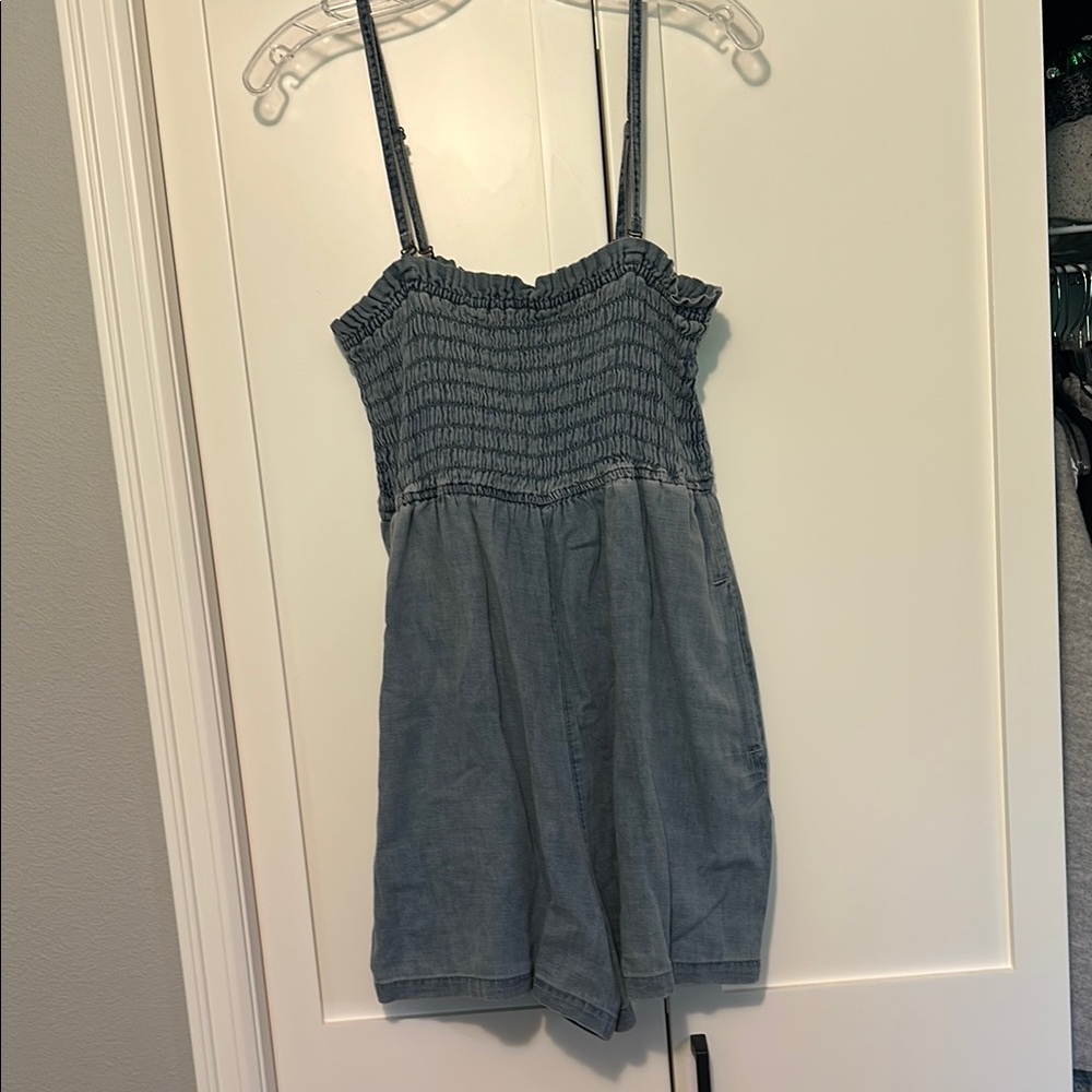 🆕 Anthropologie • Pilcro • Blue Denim Romper